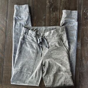 Aerie Gray Track Pants Joggers with Elastic Waistband